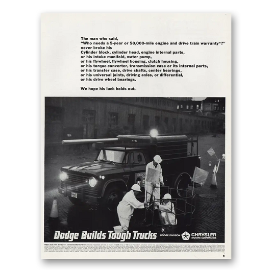 1966 Dodge Trucks Man Who Said Who Needs 5 Year Vintage Magazine Print Ad