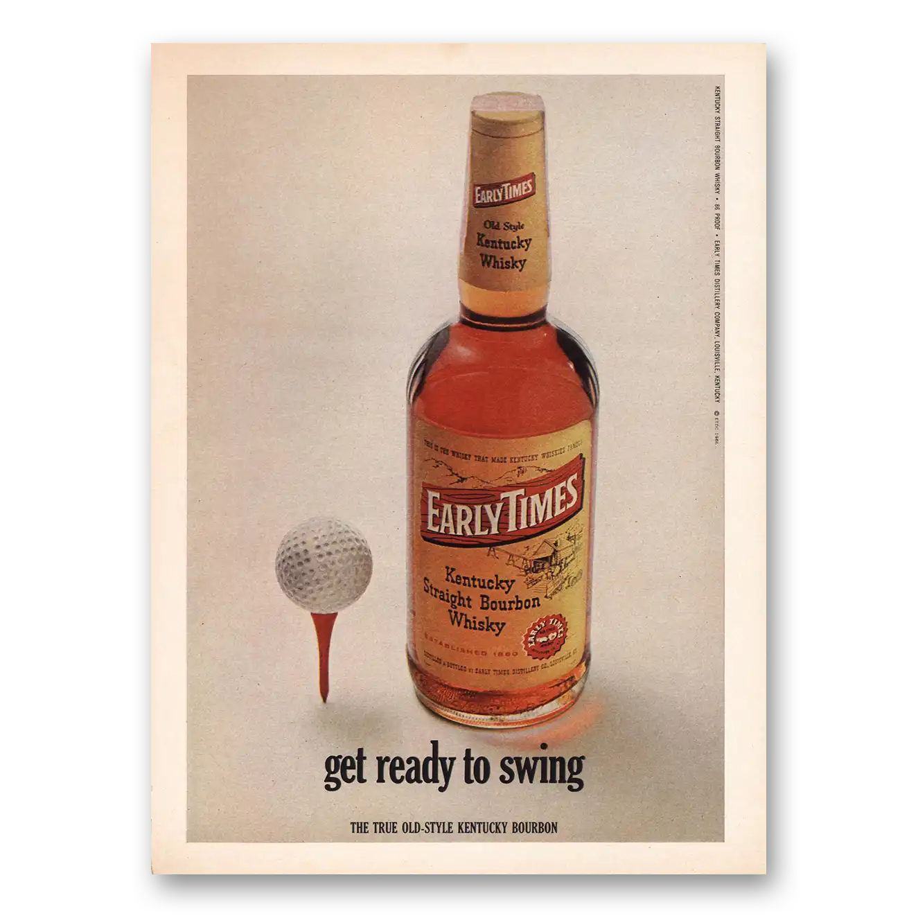 1966 Early Times Whisky Get Ready to Swing Vintage Magazine Print Ad