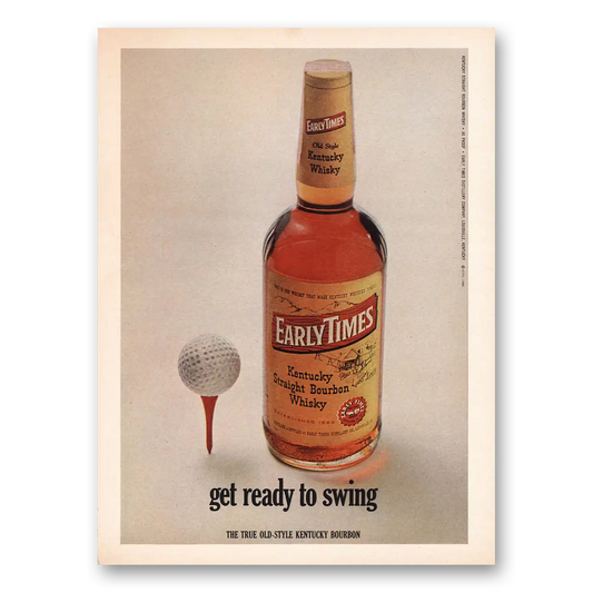 1966 Early Times Whisky Get Ready to Swing Vintage Magazine Print Ad