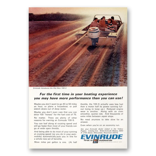 1966 Evinrude First Time in Your Boating Experience Vintage Magazine Print Ad