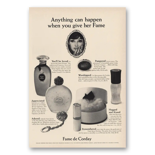 1966 Parfums Corday Anything Can  Happen Vintage Magazine Print Ad