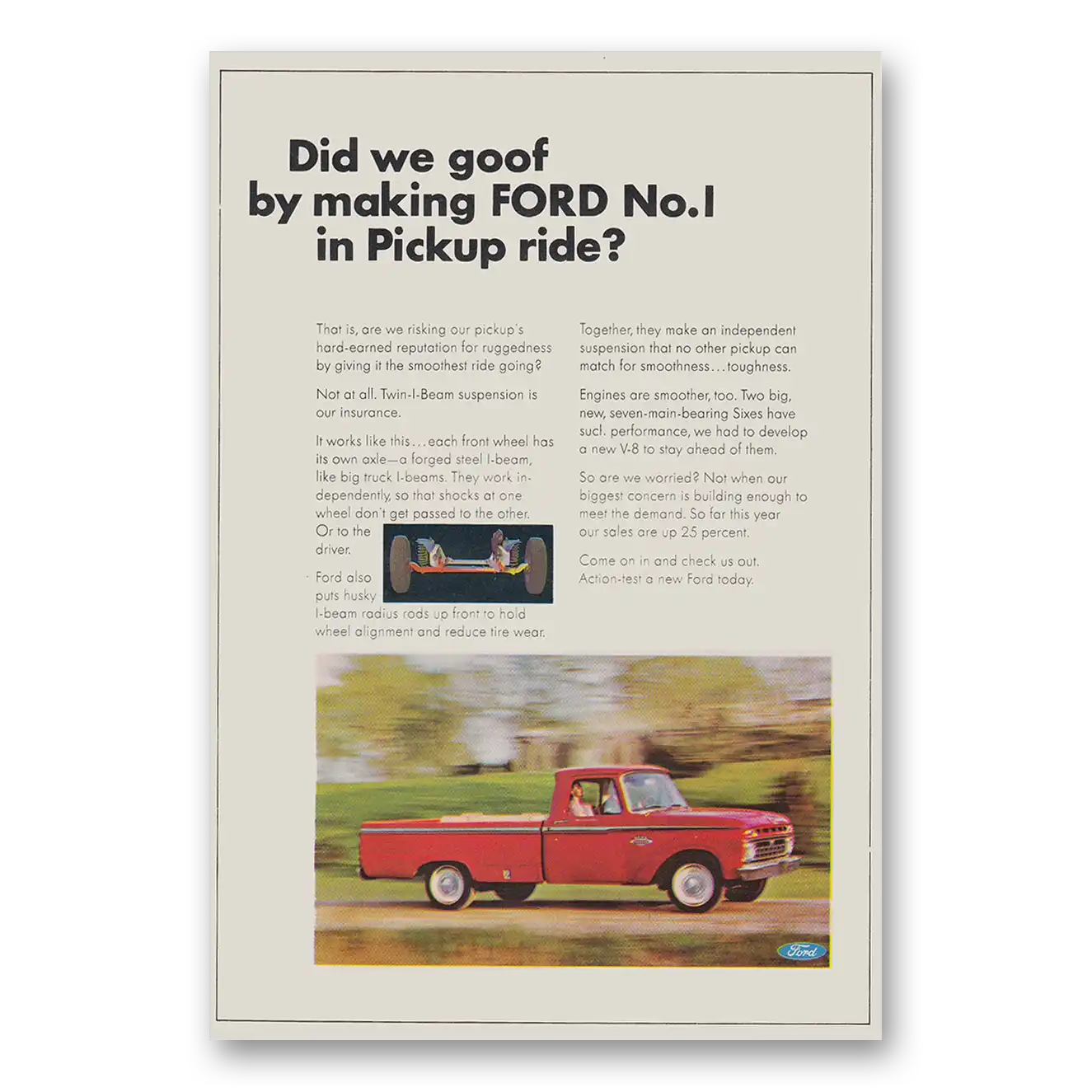 1966 Ford Pickup Did We Goof By Making Vintage Magazine Print Ad