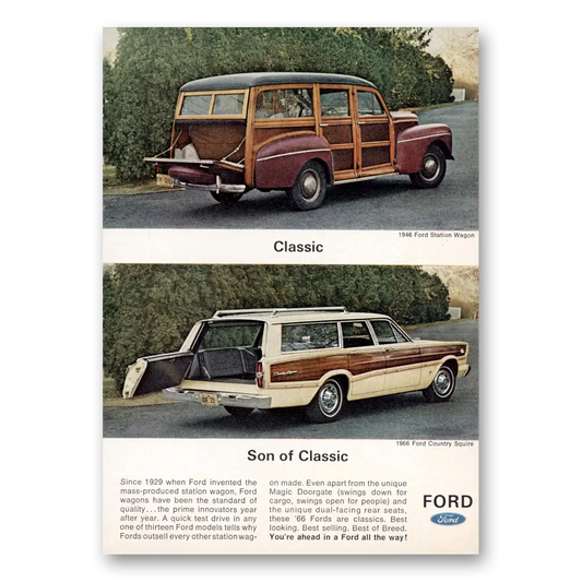 1966 Ford Country Squire Son of Classic Vintage Magazine Print Ad