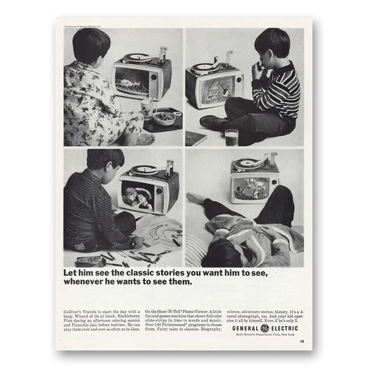 1966 Show n Tell Phono Viewer Classic Stories Vintage Magazine Print Ad