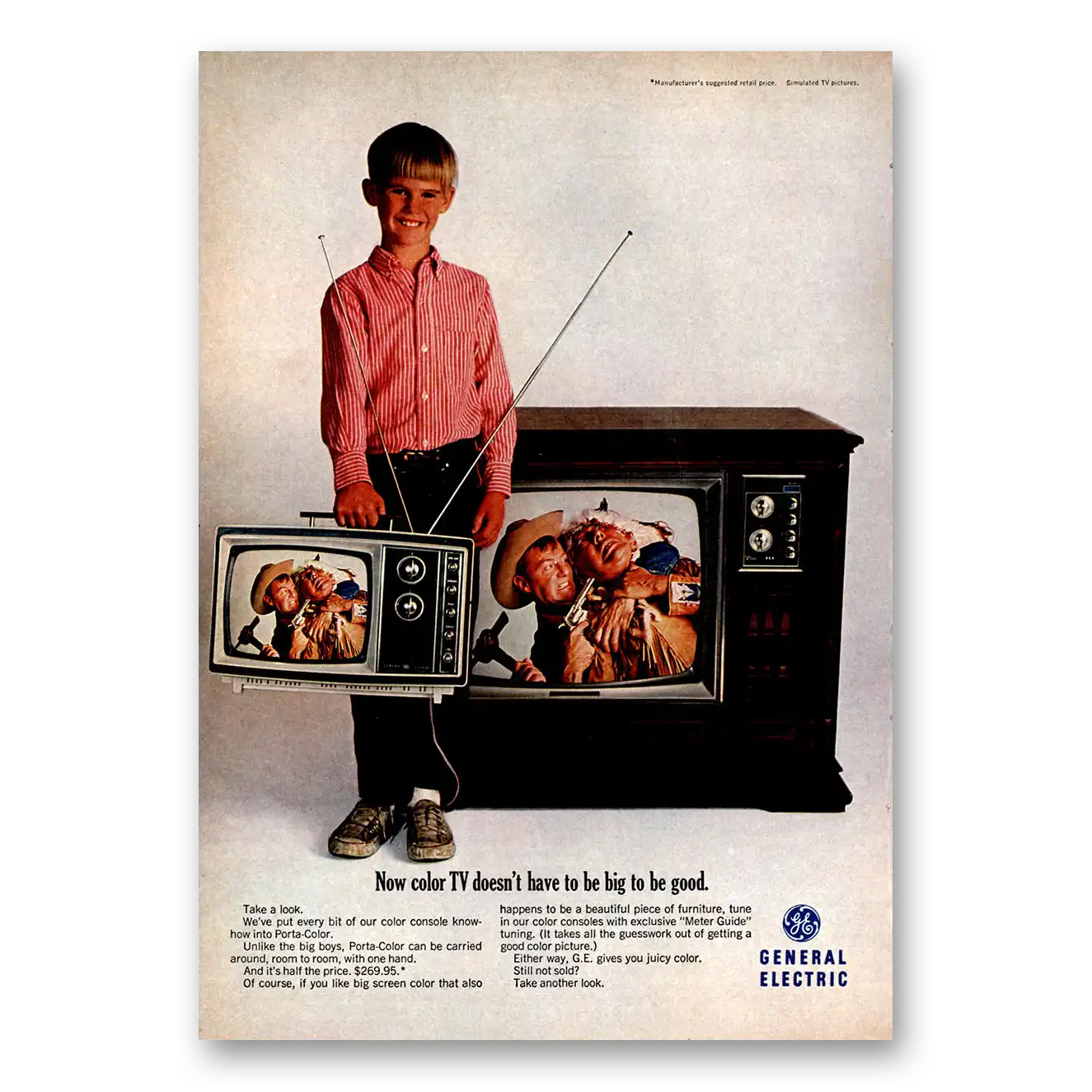 1966 General Electric Television General Electric Vintage Magazine Print Ad