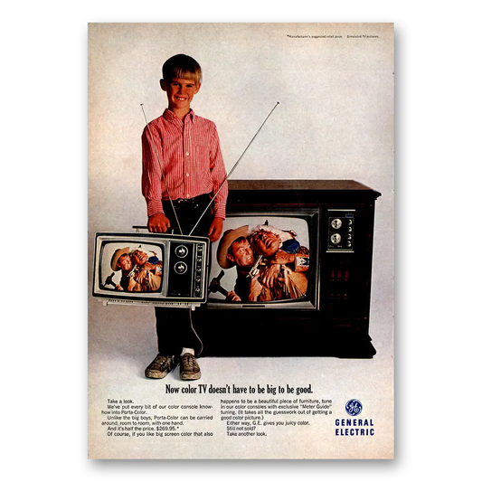 1966 General Electric Television General Electric Vintage Magazine Print Ad