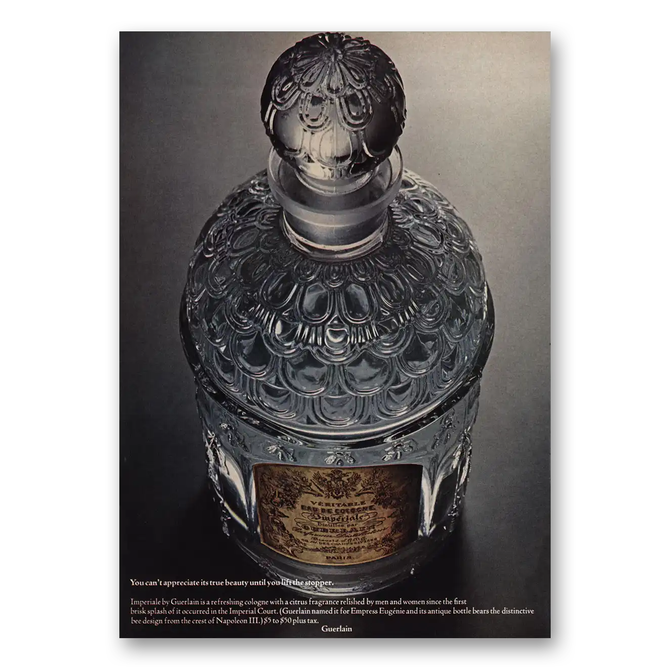 1966 Veritable Eau De Cologne Cant Appreciate Its True Beauty Vintage Magazine Print Ad