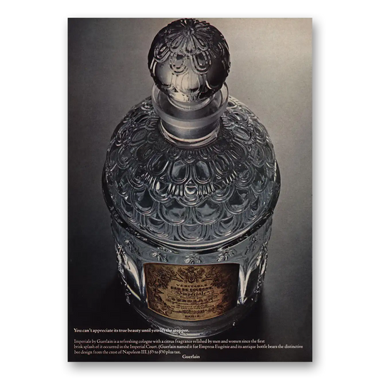 1966 Veritable Eau De Cologne Cant Appreciate Its True Beauty Vintage Magazine Print Ad