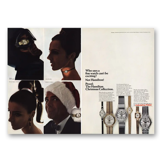 1966 Hamilton Watch Who Says Fine Watch Cant Be Exciting Vintage Magazine Print Ad