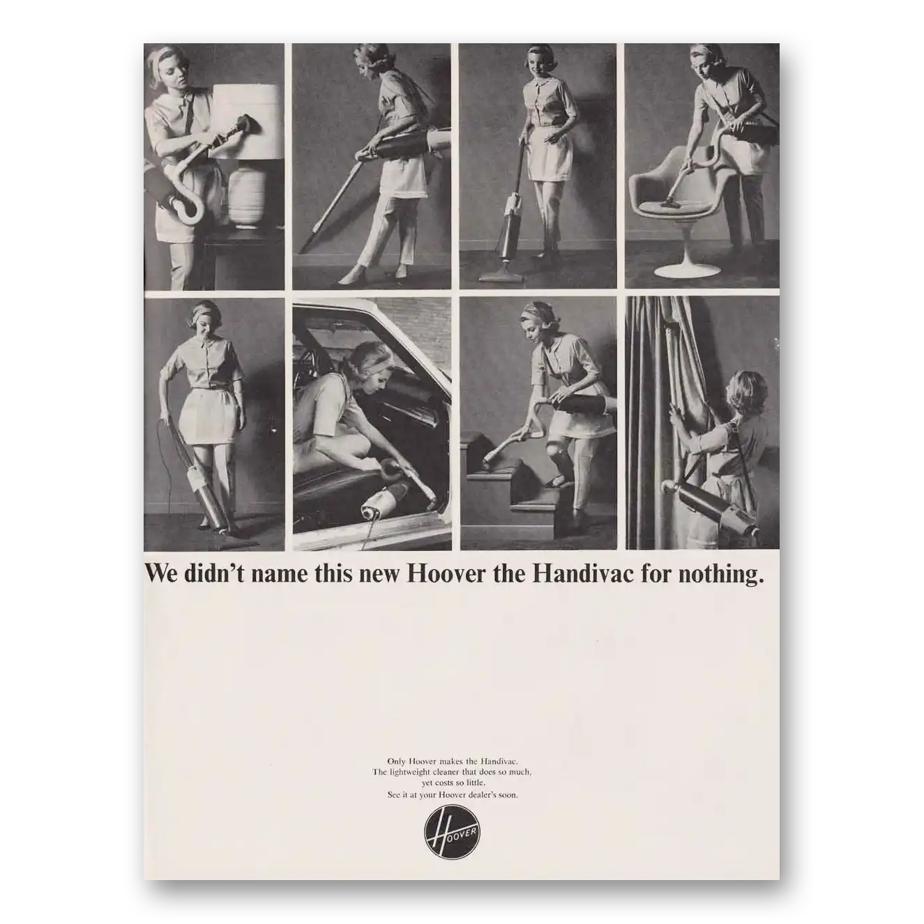 1966 Hoover Vacuum Name This New Hoover the Handivac Vintage Magazine Print Ad