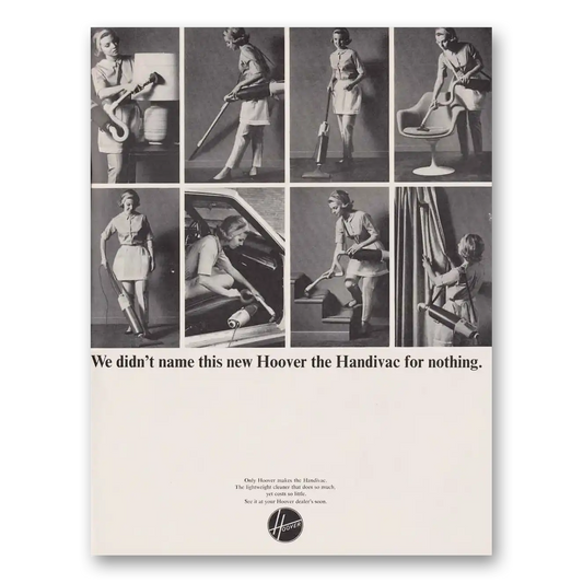 1966 Hoover Vacuum Name This New Hoover the Handivac Vintage Magazine Print Ad