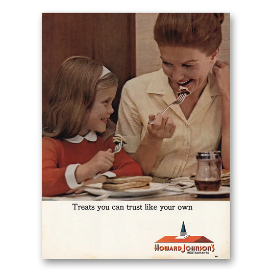 1966 Howard Johnson Treats You Can Trust Like Your Own Vintage Magazine Print Ad