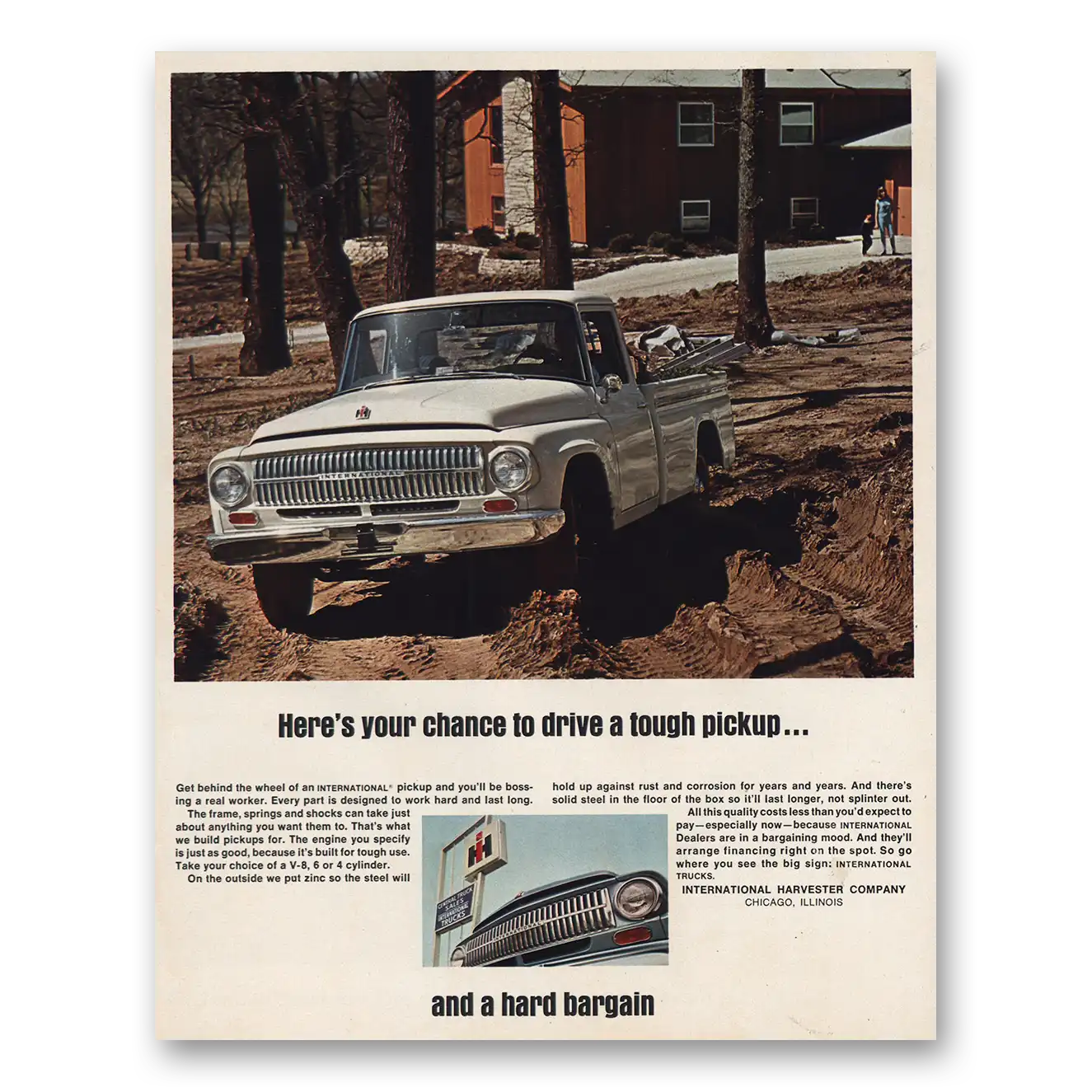 1966 International Harvester Pickup Chance to Drive Tough Pickup Vintage Magazine Print Ad