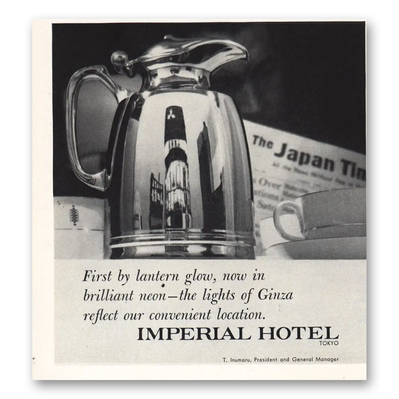 1966 Imperial Hotel First By Lantern Glow Vintage Magazine Print Ad