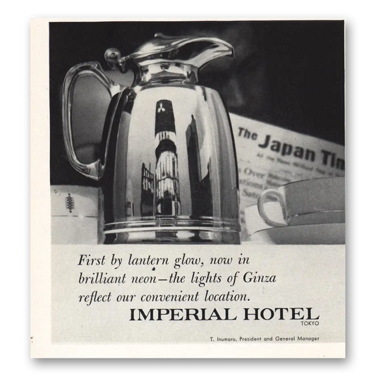 1966 Imperial Hotel First By Lantern Glow Vintage Magazine Print Ad