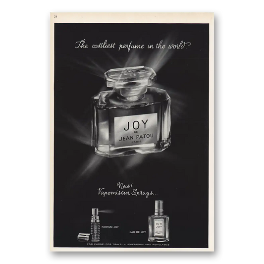 1966 Jean Patou Costliest Perfume Vintage Magazine Print Ad