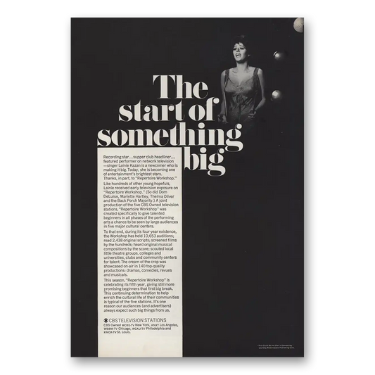 1966 Repertoire Workshop Promo Lainie Kazan Start of Something Big Vintage Magazine Print Ad