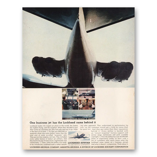 1966 Lockheed JetStar Jetstar Business Jet Vintage Magazine Print Ad