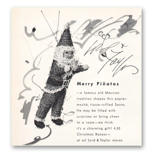 1966 Lord & Taylor Merry Pinatas Vintage Magazine Print Ad