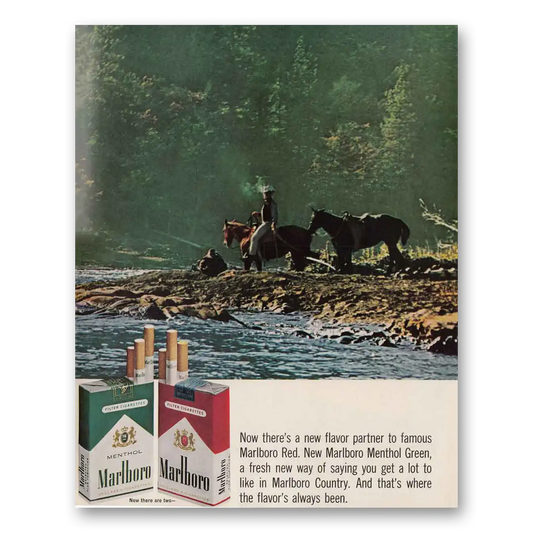 1966 Marlboro Cigarettes New Flavor Partner Vintage Magazine Print Ad