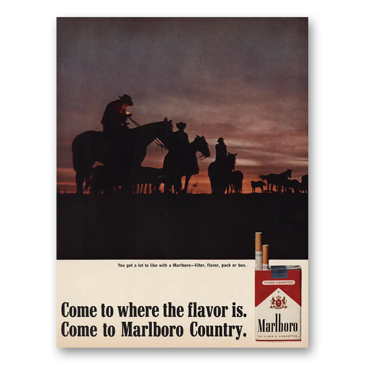 1966 Marlboro Cigarettes You Get a Lot to Like Vintage Magazine Print Ad