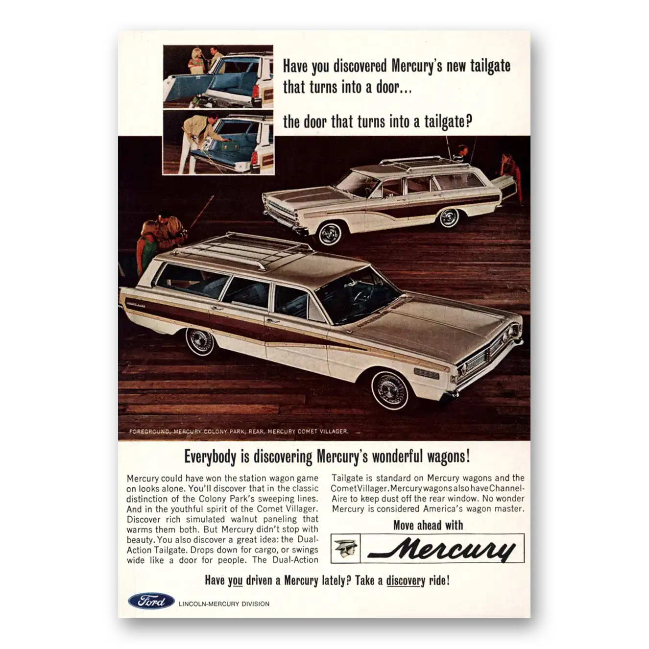 1966 Mercury Colony Park Wonderful Wagons Vintage Magazine Print Ad