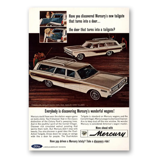 1966 Mercury Colony Park Wonderful Wagons Vintage Magazine Print Ad