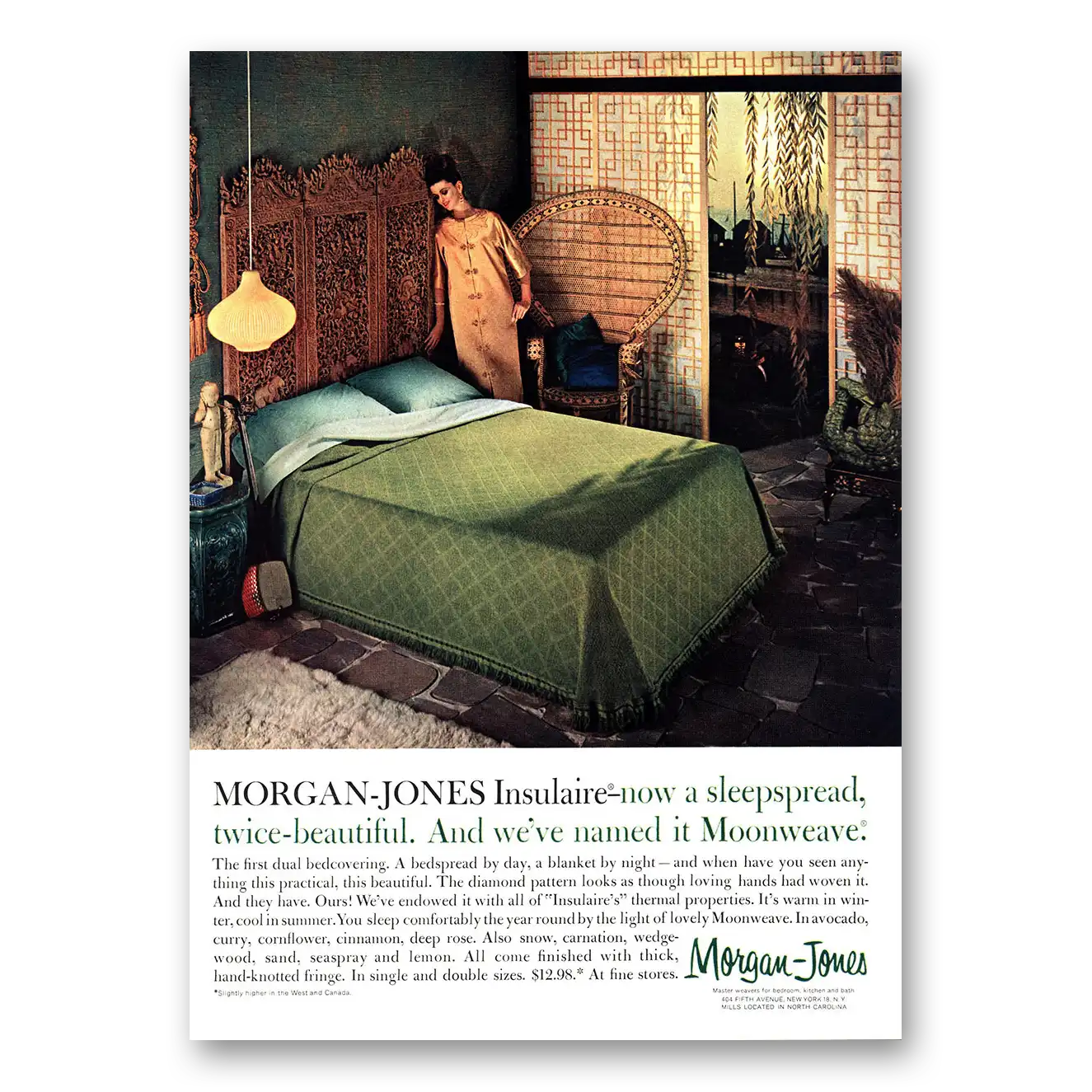 1966 Morgan Jones Sleepspread Insulaire Now a Sleepspread Vintage Magazine Print Ad