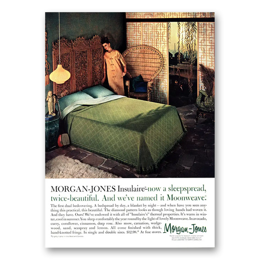 1966 Morgan Jones Sleepspread Insulaire Now a Sleepspread Vintage Magazine Print Ad