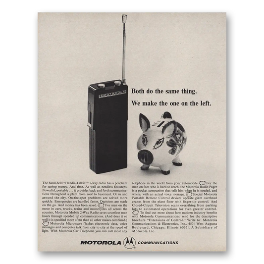 1966 Motorola Communications Both Do the Same Thing Vintage Magazine Print Ad