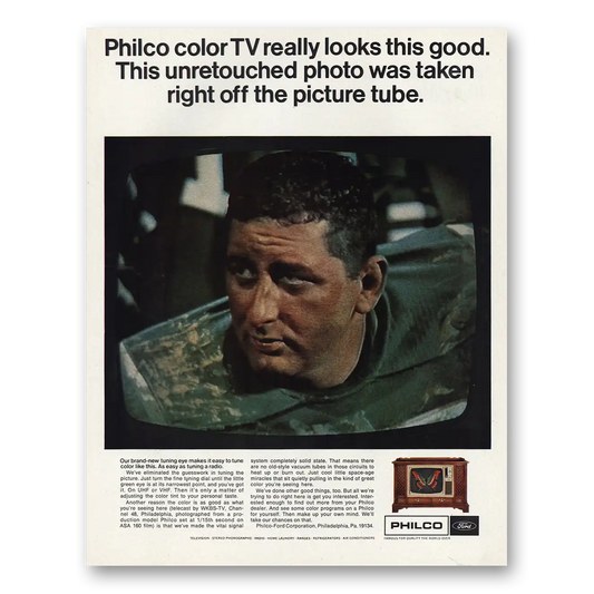 1966 Philco Television Really Looks This Good Vintage Magazine Print Ad