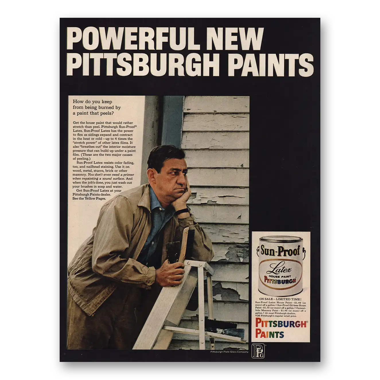 1966 Pittsburgh Paints Powerful New Pittsburgh Paints Vintage Magazine Print Ad