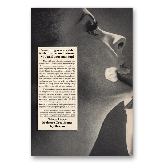 1966 Revlon Moon Drops Something Remarkable Vintage Magazine Print Ad