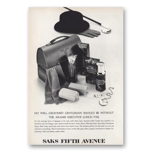 1966 Saks Fifth Avenue Well Groomed Gentleman Vintage Magazine Print Ad