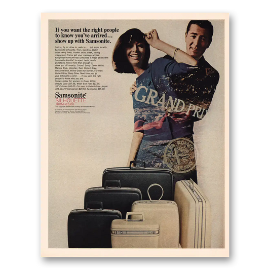 1966 Samsonite Luggage Right People To Know You’ve Arrived Vintage Magazine Print Ad