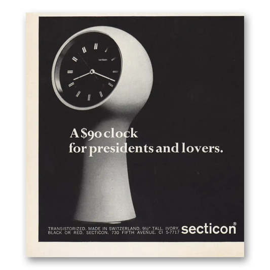 1966 Secticon For Presidents and Lovers Vintage Magazine Print Ad