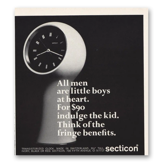 1966 Secticon All Men Are Little Boys at Heart Vintage Magazine Print Ad