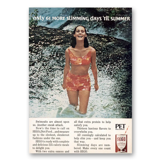 1966 SEGO Diet Food More Slimming Days Til Summer Vintage Magazine Print Ad