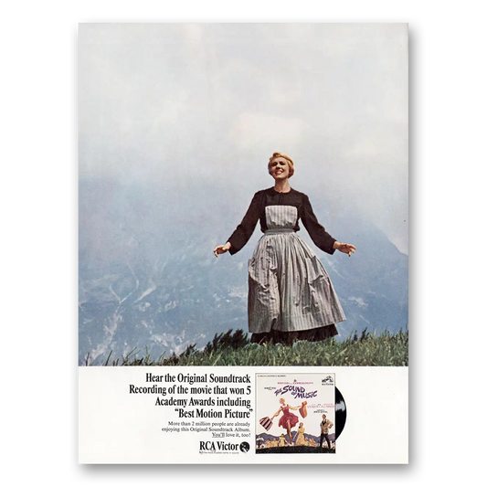 1966 Sound of Music Soundtrack Promo Best Motion Picture Vintage Magazine Print Ad