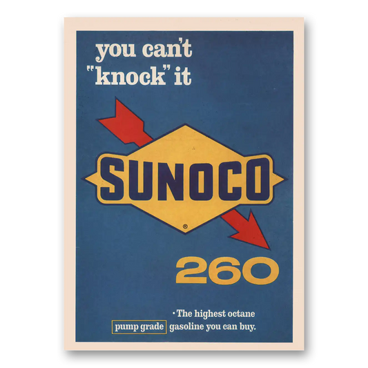 1966 Sunoco Gasoline You Can't Knock It Vintage Magazine Print Ad