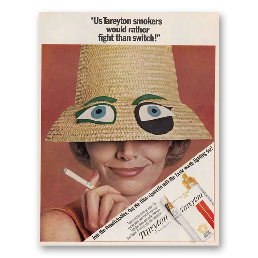 1966 Herbert Tareyton Cigarettes Rather Fight Than Switch Vintage Magazine Print Ad