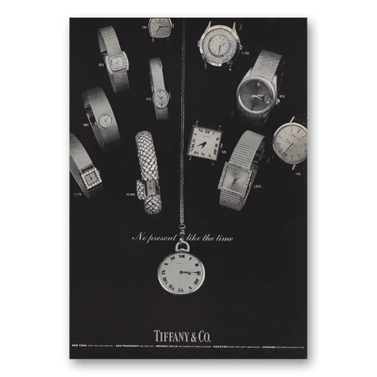 1966 Tiffany & Co No Present Like the Time Vintage Magazine Print Ad