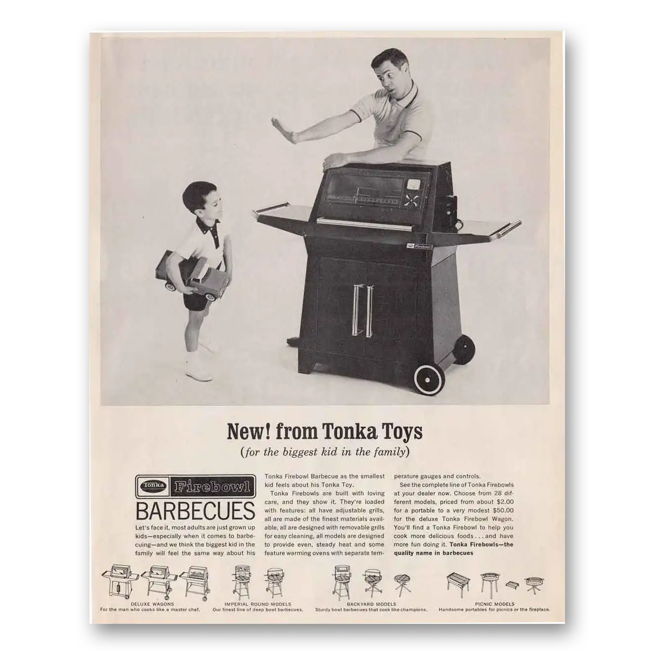 1966 Tonka Firebowl Firebowl Barbecues New From Tonka Toys Vintage Magazine Print Ad