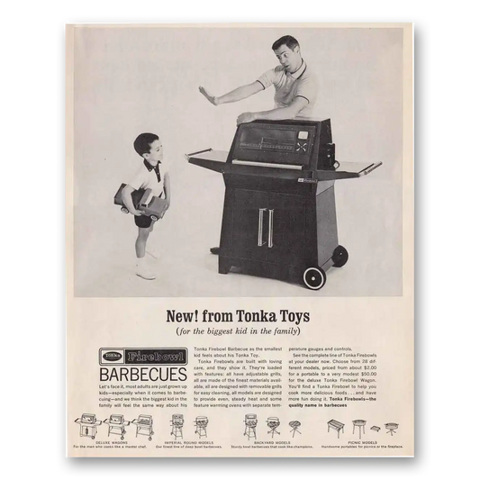 1966 Tonka Firebowl Firebowl Barbecues New From Tonka Toys Vintage Magazine Print Ad