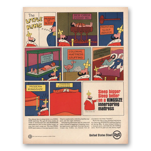 1966 United States Steel Little King Vintage Magazine Print Ad