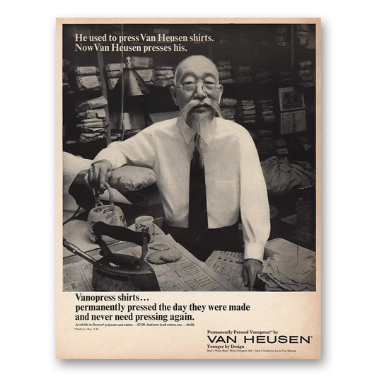 1966 Van Heusen Vanopress Shirts Permanently Pressed Vintage Magazine Print Ad