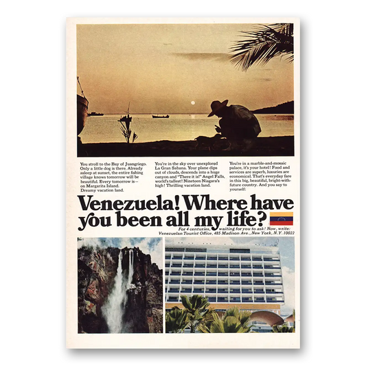 1966 Venezuela Where Have You Been All My Life Vintage Magazine Print Ad