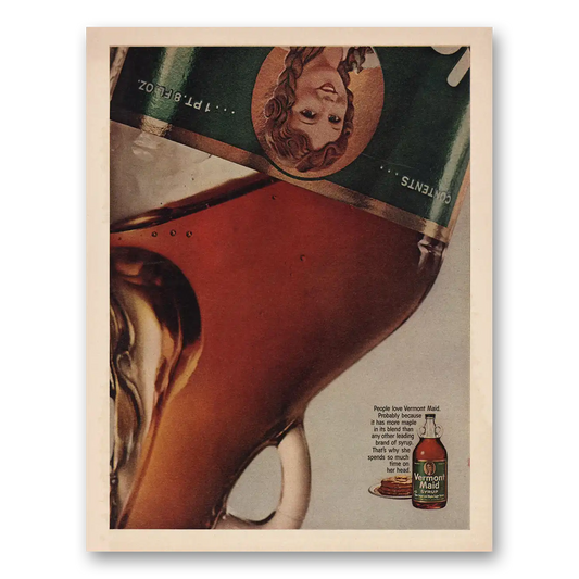 1966 Vermont Maid Syrup More Maple In Blend Vintage Magazine Print Ad