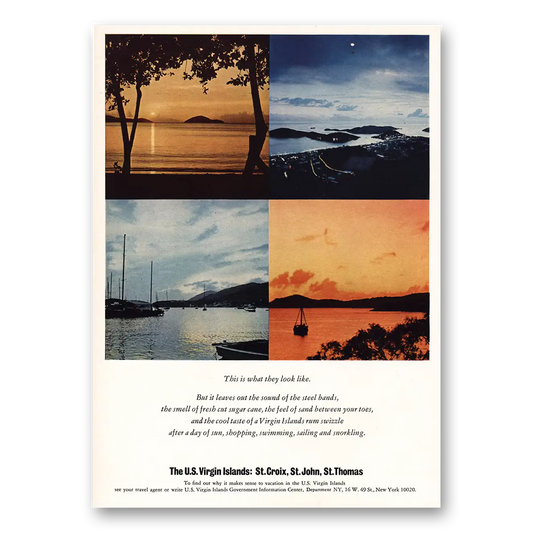 1966 US Virgin Islands What They Look Like Vintage Magazine Print Ad