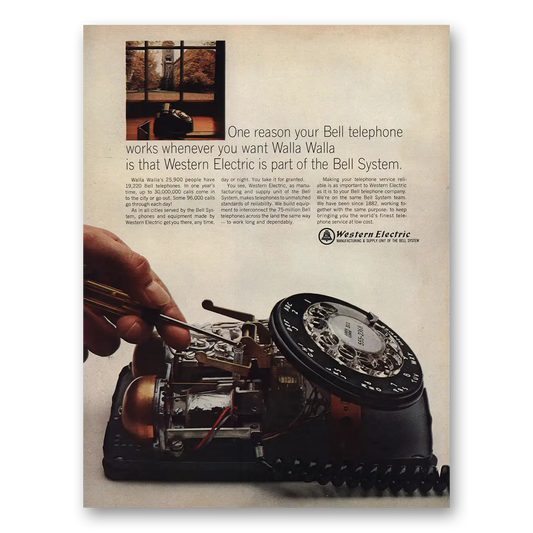 1966 Western Electric Whenever You Want Walla Walla Vintage Magazine Print Ad